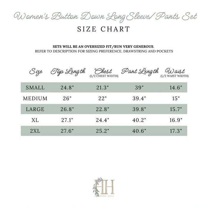 HAMNER HILL WOMENS LAKESIDE BLUE AND GREEN CHECK BUTTON DOWN PANT SET