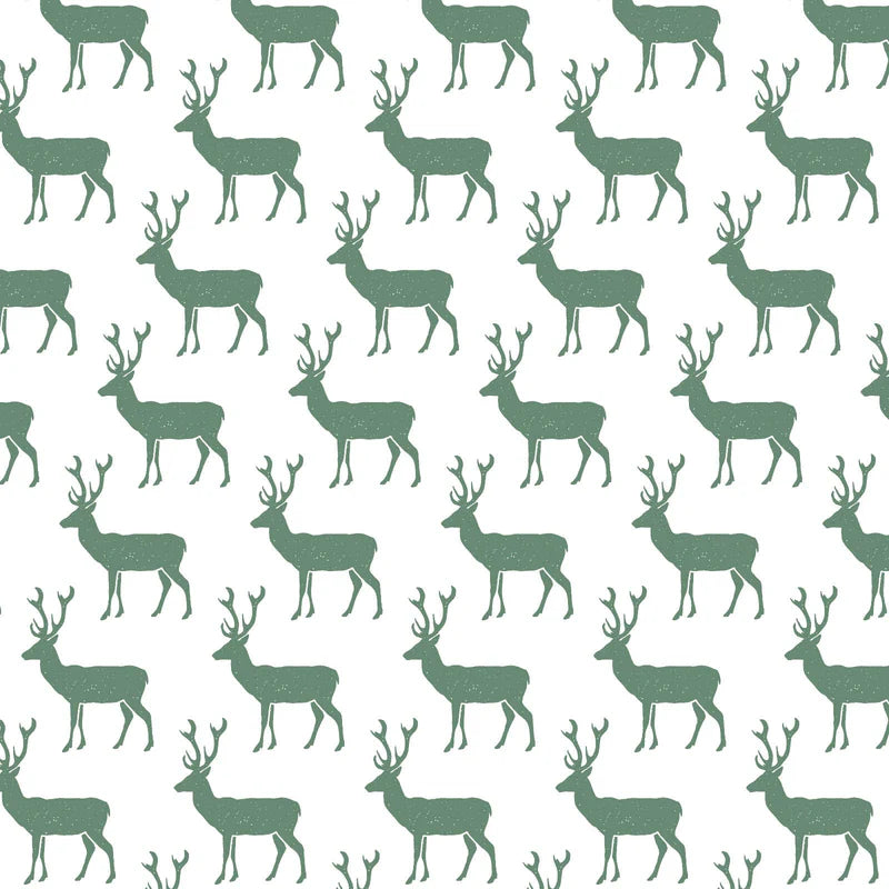 LILA AND HAYES GRAYSON PAJAMA PAT SET WOODLAND DEER