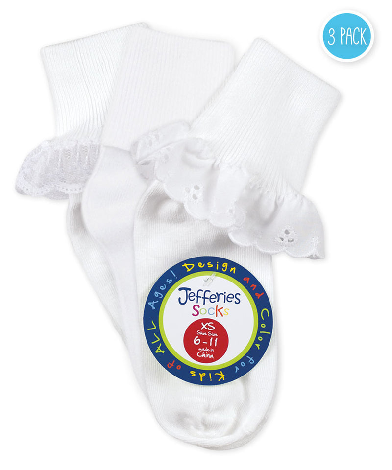 JEFFERIES EYELET LACE 3 PACK