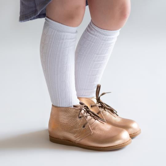 LITTLE STOCKING COMPANY WHITE KNEE HIGH SOCKS