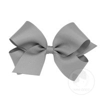 WEE ONES GROSGRAIN GRAY BOW GRY