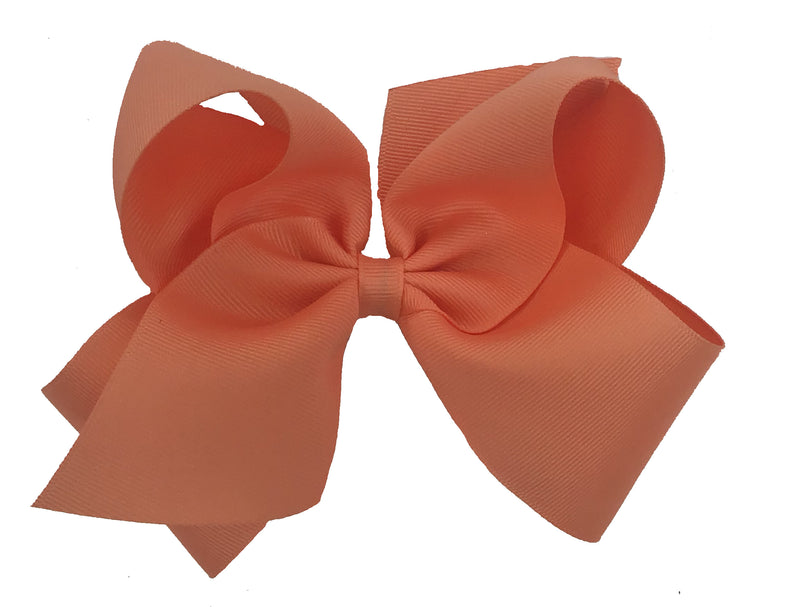 WEE ONES GROSGRAIN APRICOT BOW APR