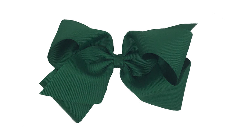 WEE ONES GROSGRAIN FOREST GREEN BOW FGR