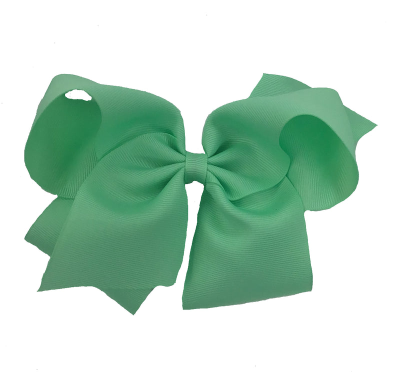 WEE ONES GROSGRAIN MINT BOW MNT LE