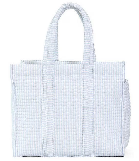 Quilted Mini Go Go Tote Pimlico Stripe Chambray