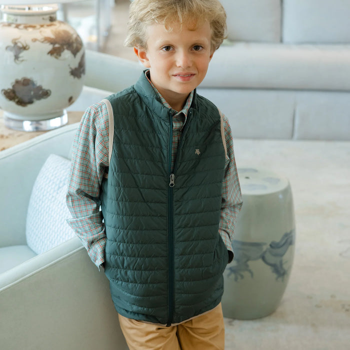 BAILEY BOYS QUILTED VEST FOREST