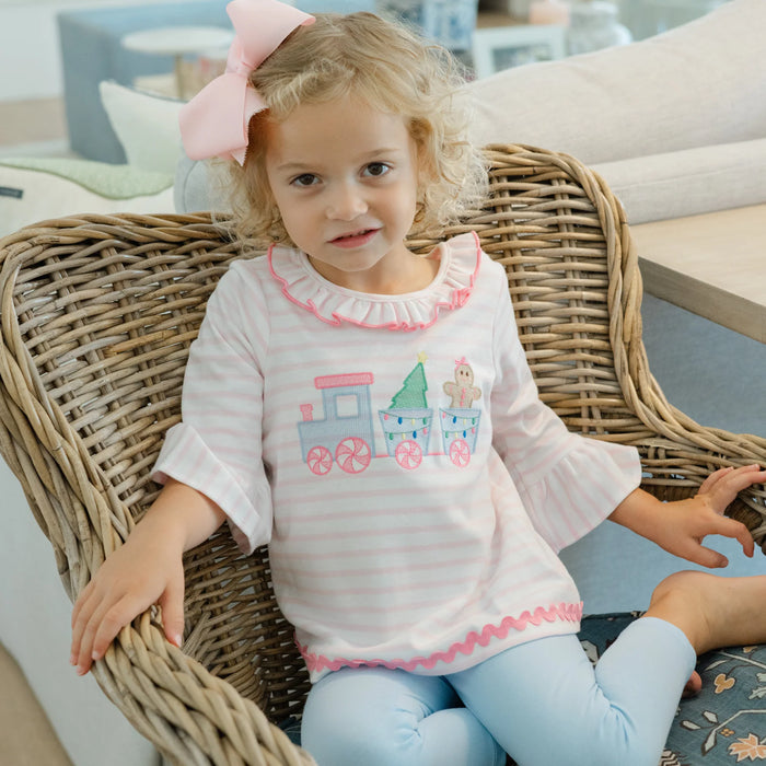 THE BAILEY BOYS GINGERBREAD EXPRESS GIRLS TUNIC PANT SET