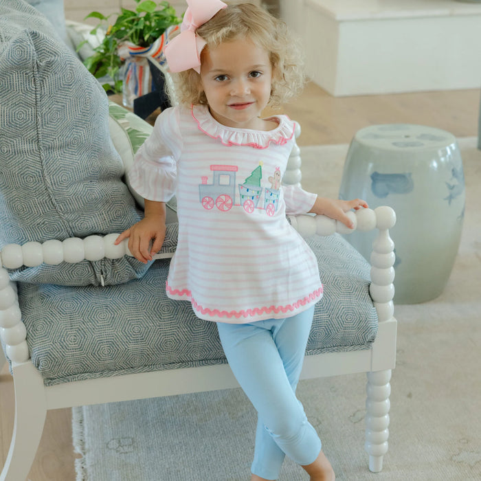 THE BAILEY BOYS GINGERBREAD EXPRESS GIRLS TUNIC PANT SET