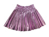 LOLA AND THE BOYS FOIL PLEATED SKIRT PASTEL PINK