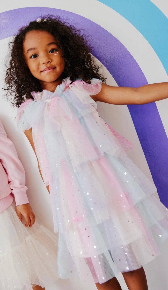 LOLA AND THE BOYS SUNSET STARS TULLE DRESS