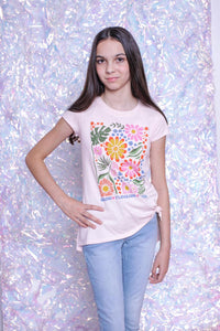 SWEET SOUL GROW FLOURISH BLOOM SIDE TIE TEE