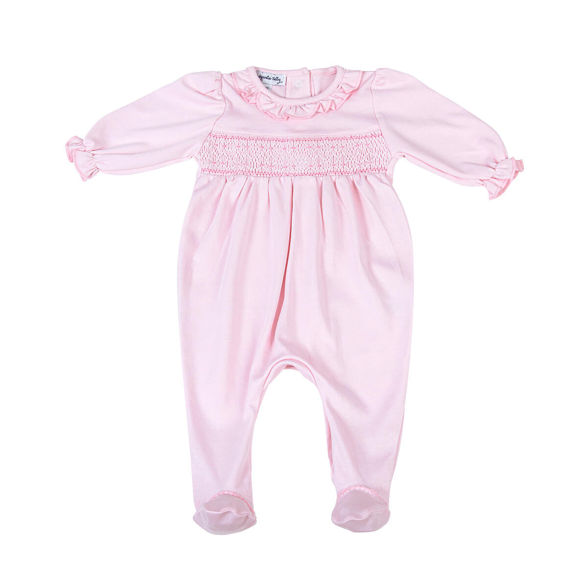 MAGNOLIA BABY PINK SMOCKED FOOTIE