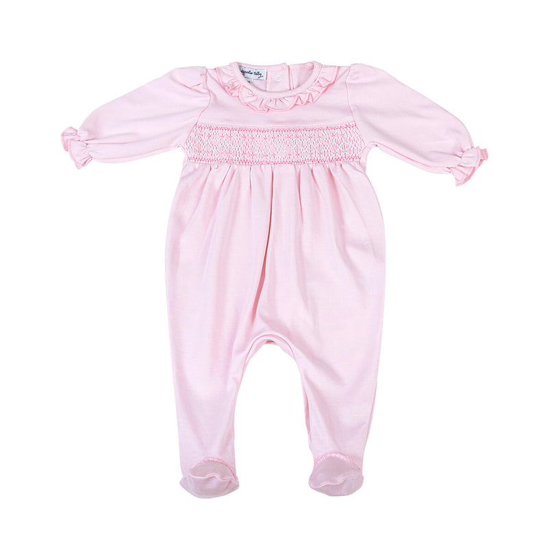 MAGNOLIA BABY PINK SMOCKED FOOTIE
