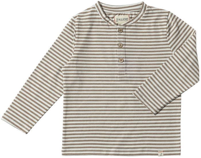 ME & HENRY ADAMS HENLEY TAUPE WHITE STRIPE