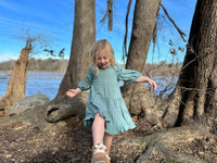 VIGNETTE SAOIRSE DUSTY TEAL DRESS