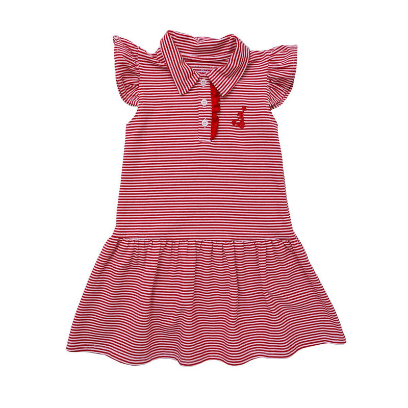 ITSY BITSY GAME DAY DRESS RED