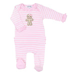 MAGNOLIA BABY GINGERBREAD LAND COMBO RUFFLE LAP FOOTIE PINK