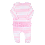 MAGNOLIA BABY GINGERBREAD LAND COMBO RUFFLE LAP FOOTIE PINK