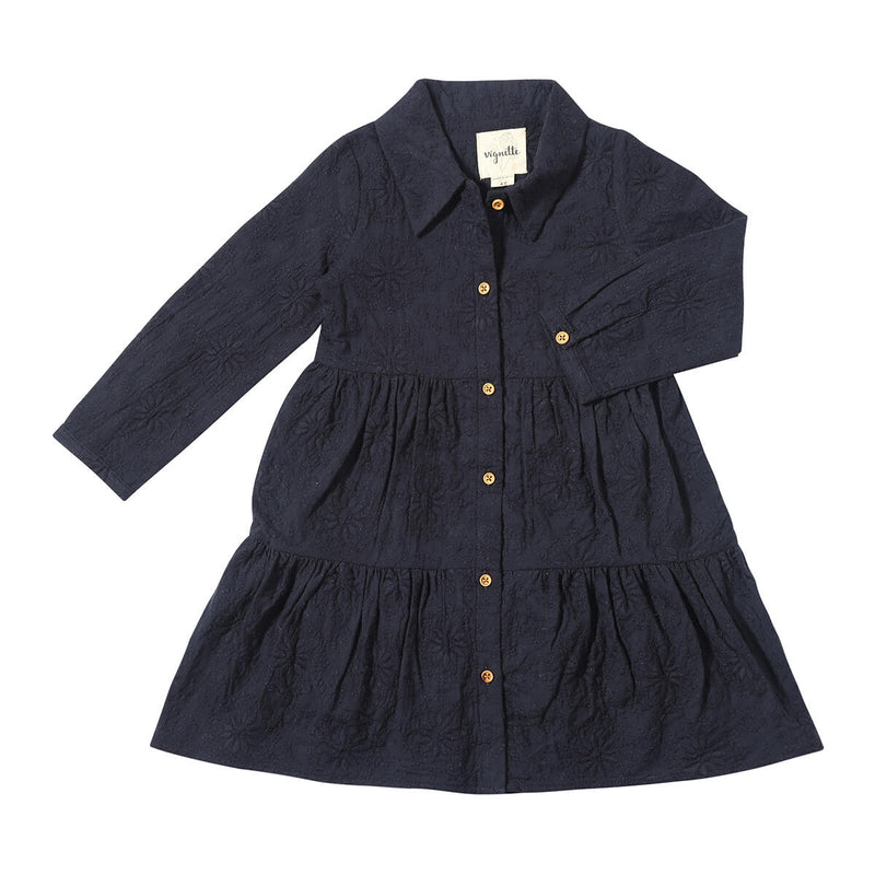 VIGNETTE JUDY NAVY DRESS