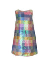 LOLA AND THE BOYS SEQUIN PLAID PASTEL DRESS
