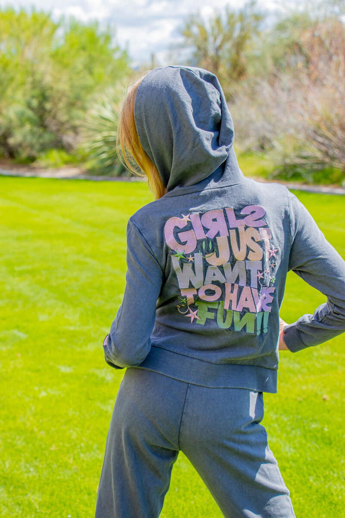 PAPER FLOWER GIRLS JUST WANT TO HAVE FUN HOODIE