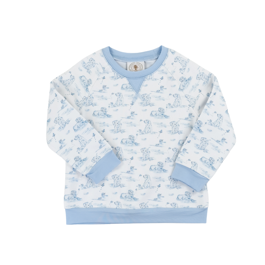 Children's sweatshirt with teddy bear pattern on a white background