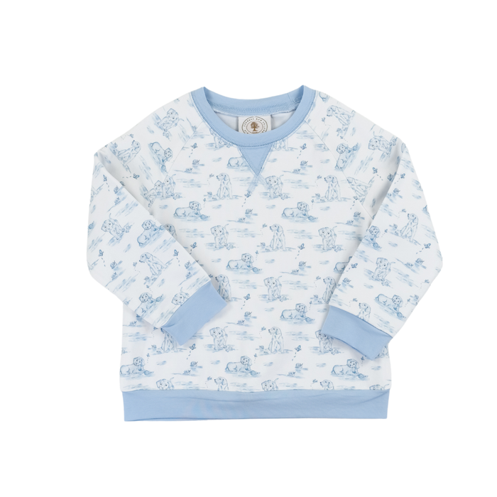 Children's sweatshirt with teddy bear pattern on a white background