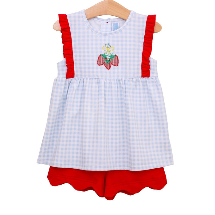 TROTTER STREET STRAWBERRY SHORT SET