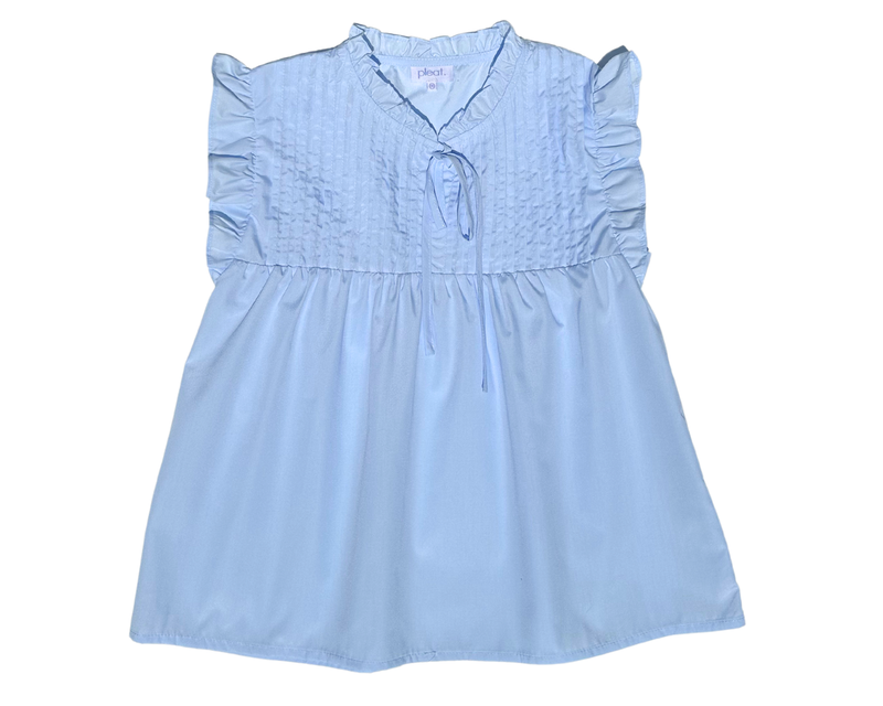 PLEAT DANA TOP LIGHT BLUE