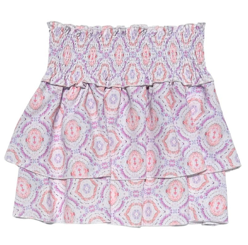 PLEAT SCOTTIE SKIRT PURPLE CORAL