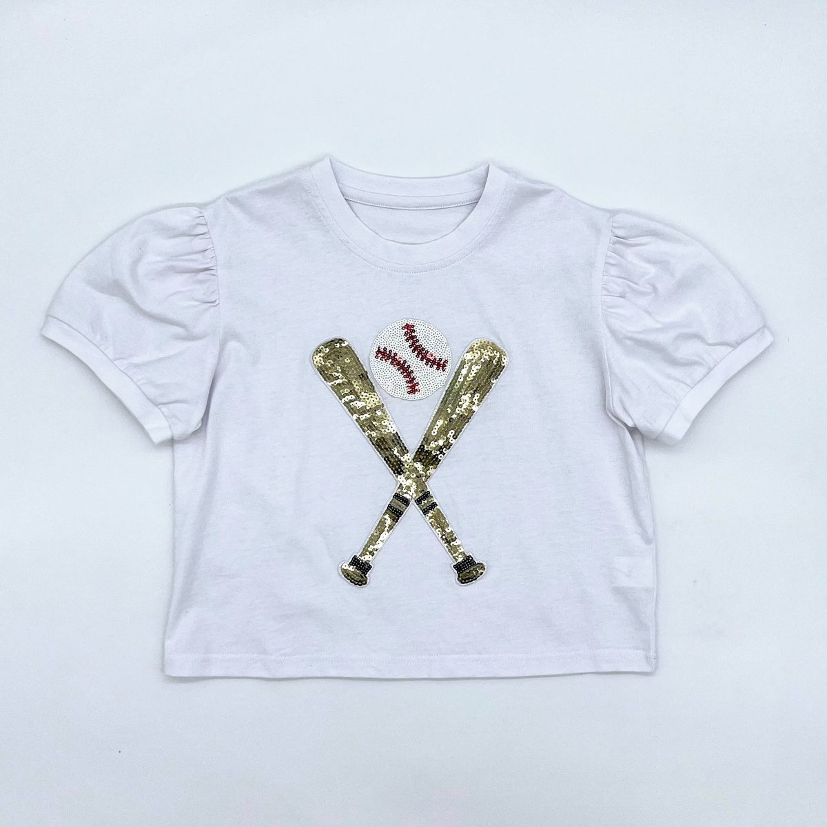 BLENDED SPIRIT SEQUINS BASEBALL BATS TEE