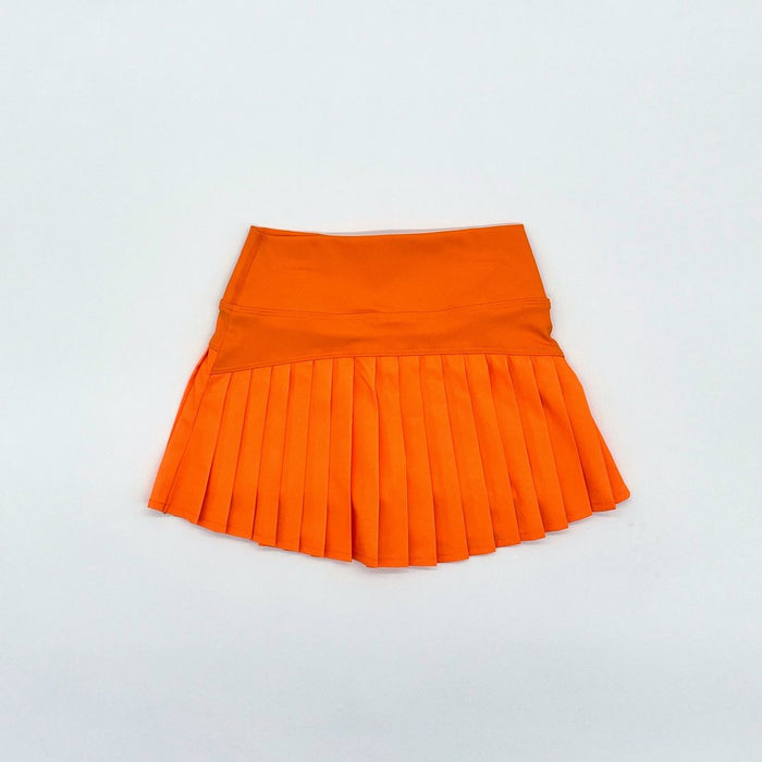 BLENDED SPIRIT ORANGE ATHLETIC PLEAT SKIRT