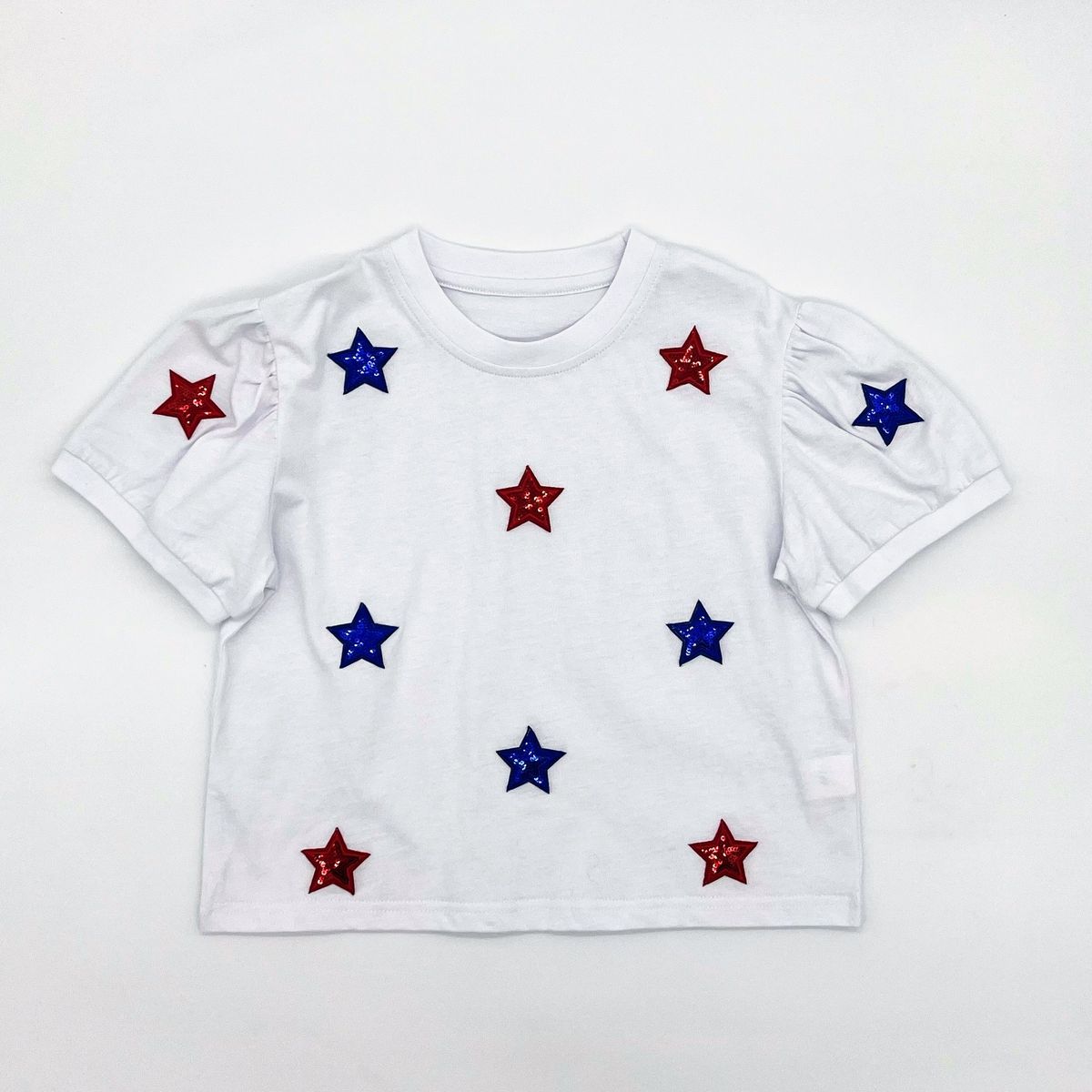 BLENDED SPIRIT RED & BLUE STAR PATCH TOP