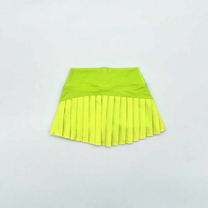 BLENDED SPIRIT YELLOW ATHLETIC PLEAT SKIRT