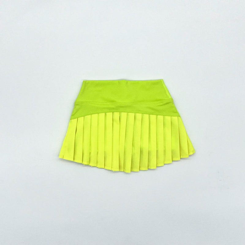 BLENDED SPIRIT YELLOW ATHLETIC PLEAT SKIRT