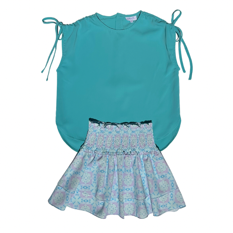 PLEAT SCOTTIE SKIRT OPAL