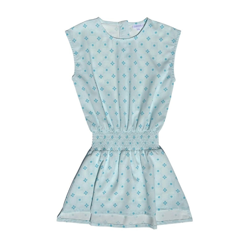 PLEAT JOSIE DRESS AQUA CLOVER