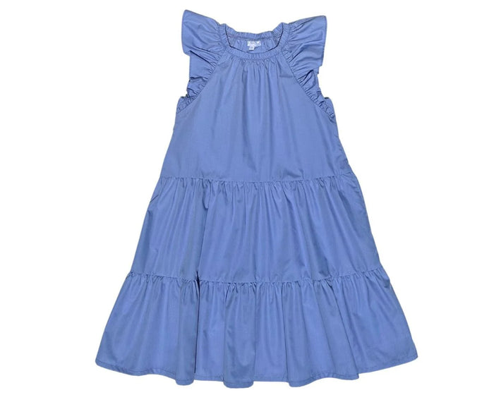 PLEAT LAYLA DRESS LAPIS BLUE