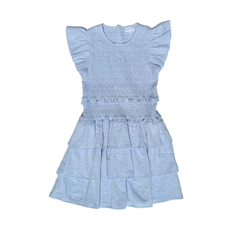 PLEAT CLAIRE DRESS BLUEBERRY