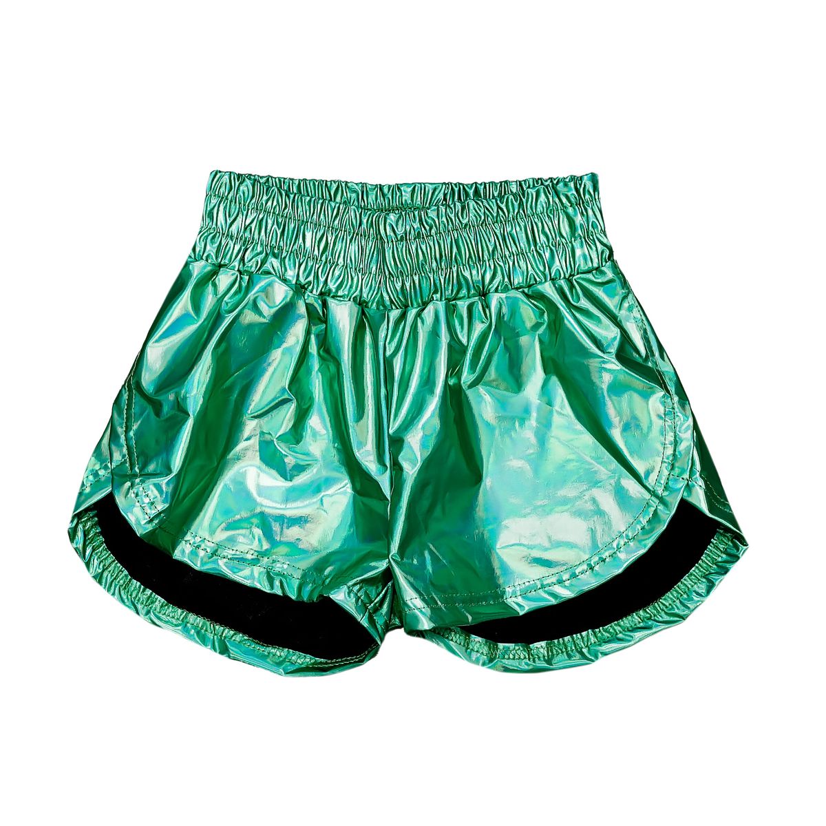 BELLE CHER TEAL METALLIC SHORTS