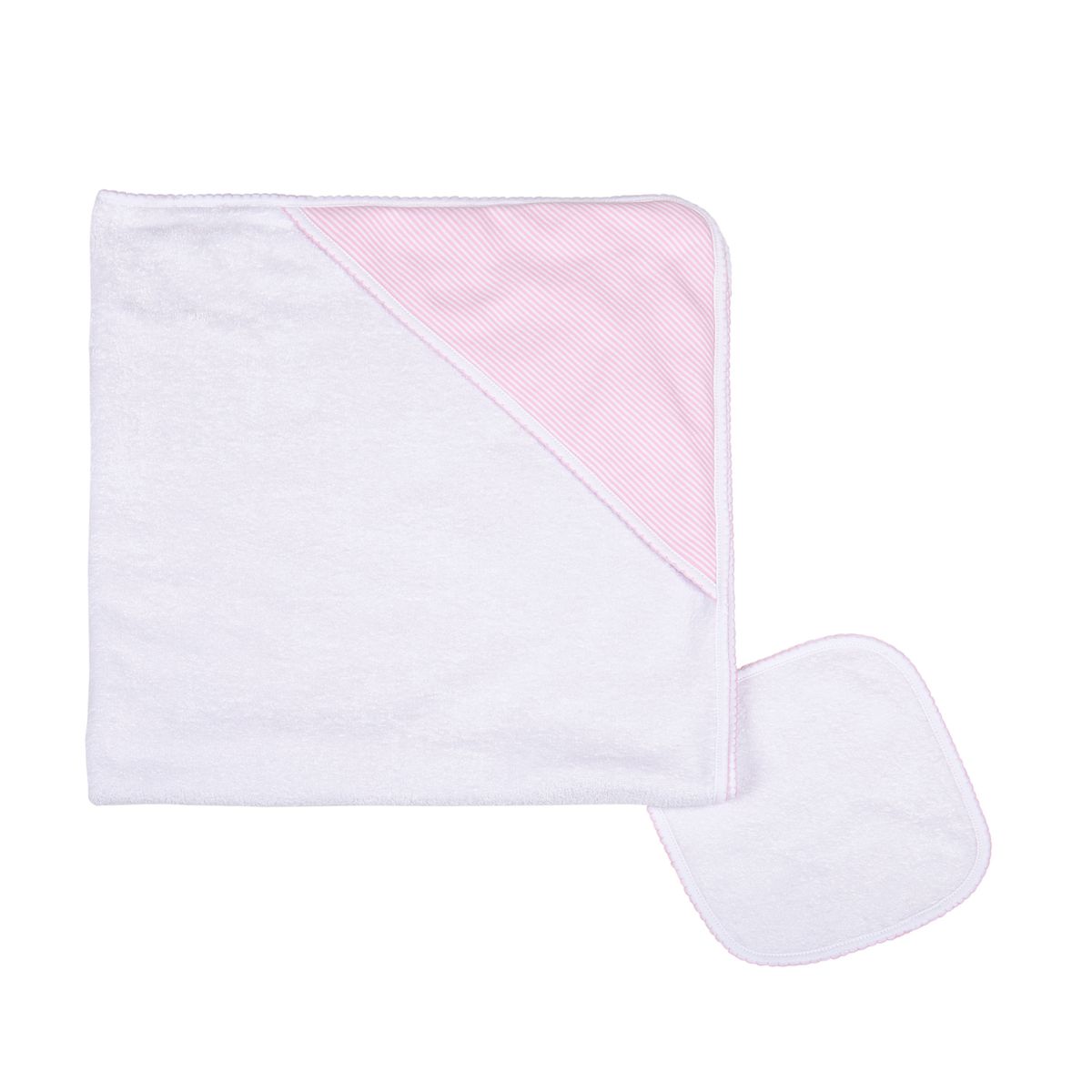 MAGNOLIA BABY MINI STRIPES TOWEL SET PINK