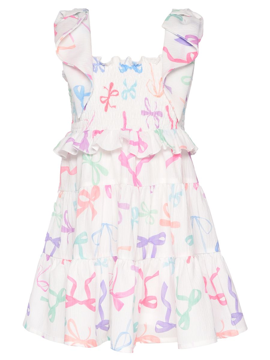 BABY SARA BOW PRINT DRESS