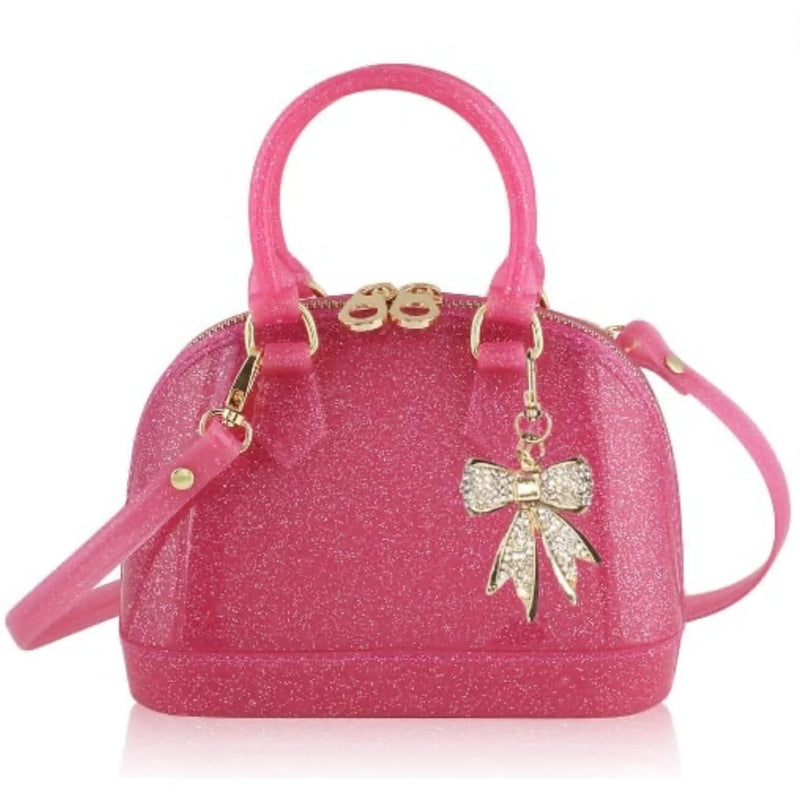 CARRYING KIND CATE HOT PINK SPARKLE COCO THE GOLD BOW