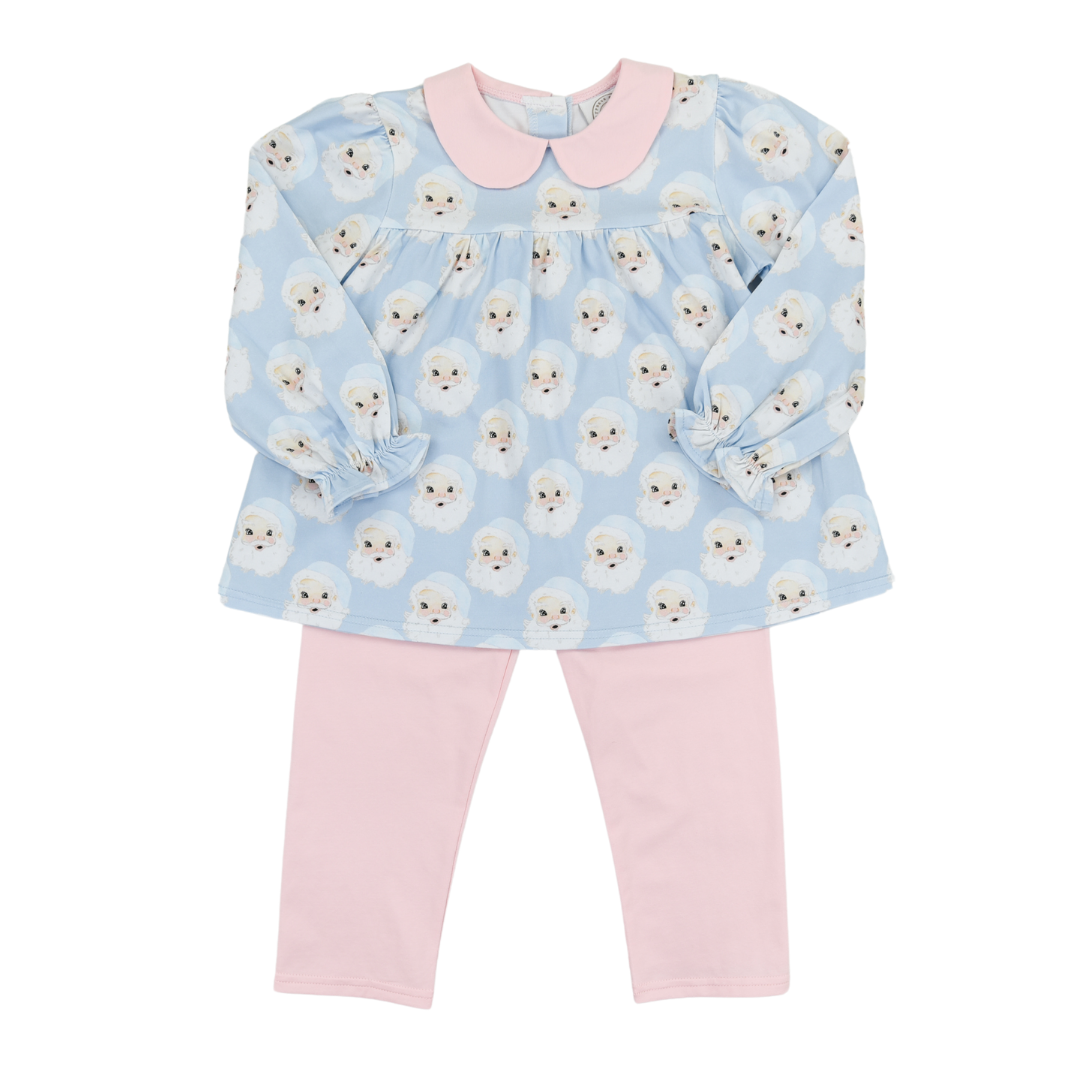 CYPRESS ROW SANTA BABY GIRLS LEGGING SET