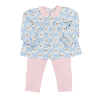 CYPRESS ROW SANTA BABY GIRLS LEGGING SET