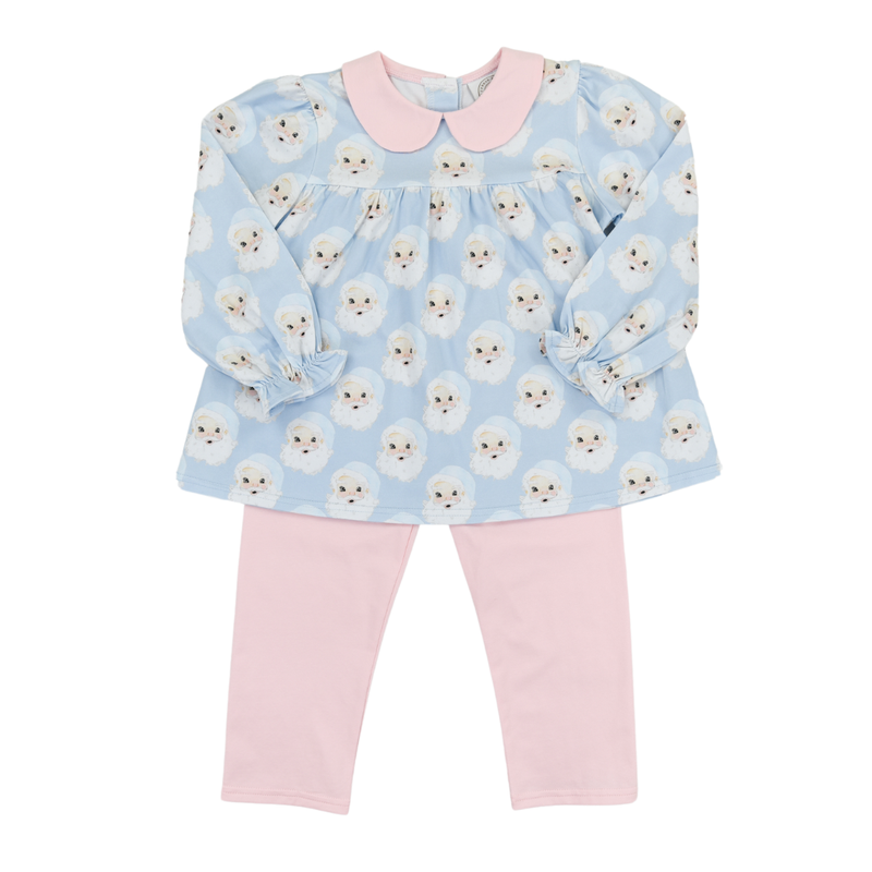 CYPRESS ROW SANTA BABY GIRLS LEGGING SET