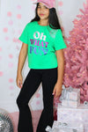 PAPER FLOWER OH WHAT FUN RHINESTONE GLITTER HOLIDAY GRAPHIC TEE