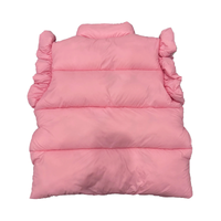 TWEEN STYLE RUFFLE PUFFER VEST WITH FRONT BOWS