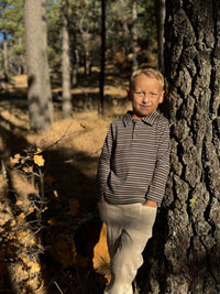 ME & HENRY SPENCER POLO BROWN STRIPE