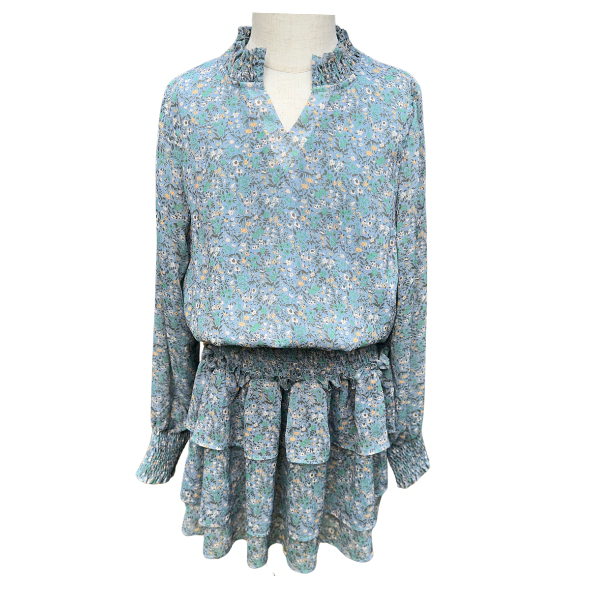 PLEAT HARRIETT DRESS MARIGOLDS
